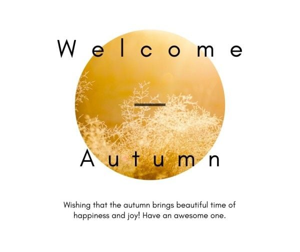 fall, season, welcome, White Happy Autumn Life Facebook Post Template