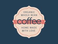 badge, coffee shop, coffee house, Home Made Coffee  Label Template