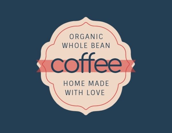badge, coffee shop, coffee house, Home Made Coffee  Label Template