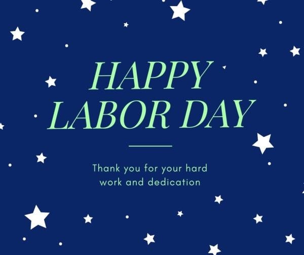 holiday, vacation, appreciate, Blue Happy Labor Day Facebook Post Template