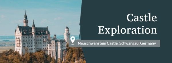 exploration, journey, tour, Castle Explore Facebook Cover Template