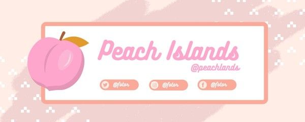 Light Pink And Orange Peach Island  Twitch Banner