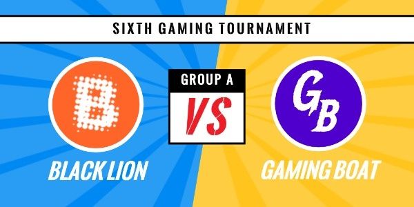 fight, game, vs, Blue And Yellow Gaming Tournament Twitter Post Template