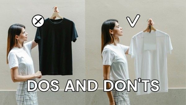 dos and don'ts, photo collage, white, Simple Fashion Trends Youtube Thumbnail Template