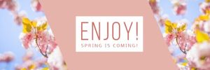 spring, season, enjoy, Created By The Fotor Team Twitter Cover Template