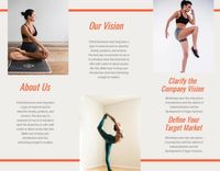 marketing, business, company, Red Fitness Center  Brochure Template