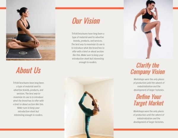  marketing,  business,  company, Red Fitness Center  Brochure Template