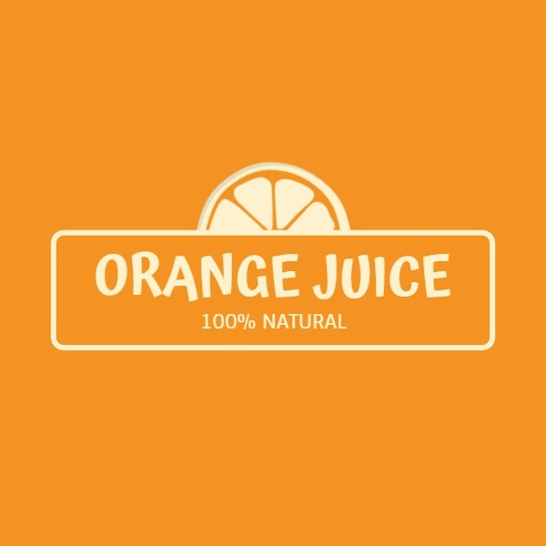 Yellow Orange Juice Stand Logo Logo