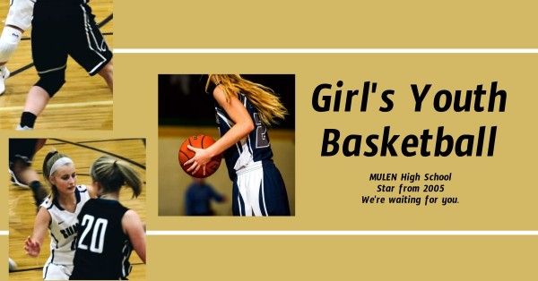 womens basketball, sport, training, Women's Basketball Club School Recruit Facebook Event Cover Template