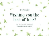 White And Green Illustrated Saint Patrick's Day Greeting Card