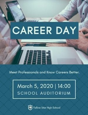 Blue Career Day Program Program