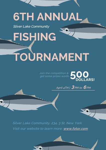 event, activity, entertainment, Fishing Tournament Poster Template