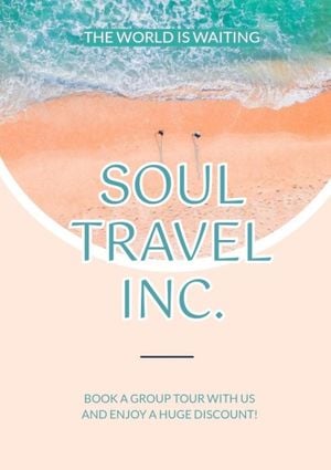 sea, sand, beach, Pink Soul Travel Flyer Template