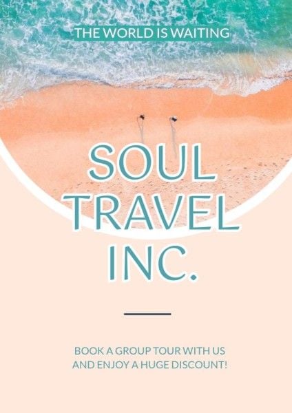 sea, sand, beach, Pink Soul Travel Flyer Template