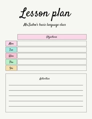 Language Lesson Plan