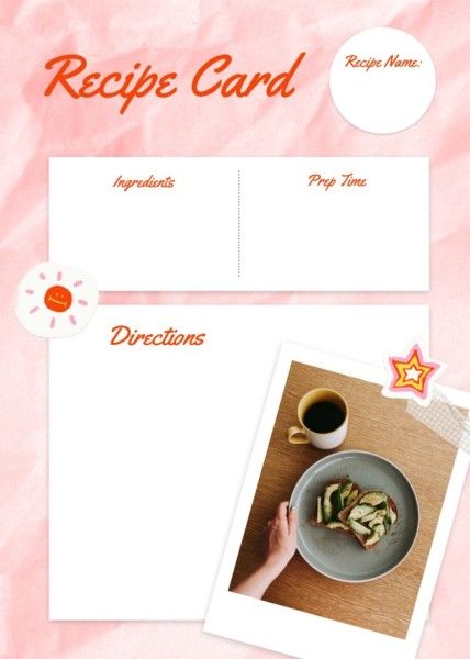 nature, time, schedule, White And Pink Calendar Recipe Card Template