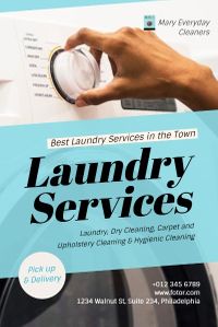 cleaning, store, business, Local Laundry Service Pinterest Post Template