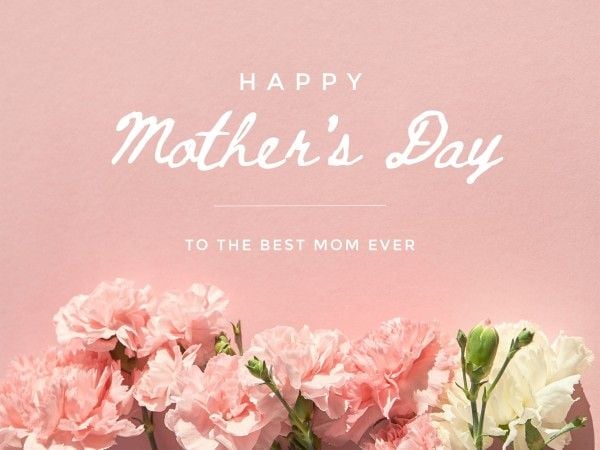 mothers day, mother day, celebration, Pink Clean Minimal Mother's Day Greeting Card Template