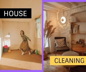 life, home, tutorials, House Cleaning Facebook Post Template