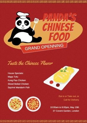 熊猫中餐厅 英文海报