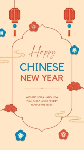Yellow Happy Chinese New Year Instagram Story