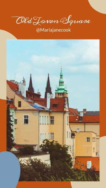 橙色背景的城市旅游照片拍摄 Instagram快拍