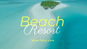 facebook ad, advertisement, ads, Amazing Beach Resort Youtube Channel Art Template