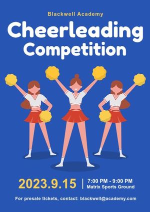 cheerleaders, cheerleading, club, School Cheer Leading Competition  Poster Template