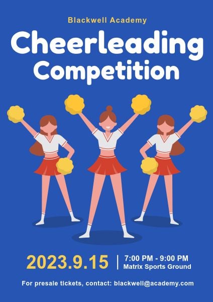School Cheer Leading Competition  Poster