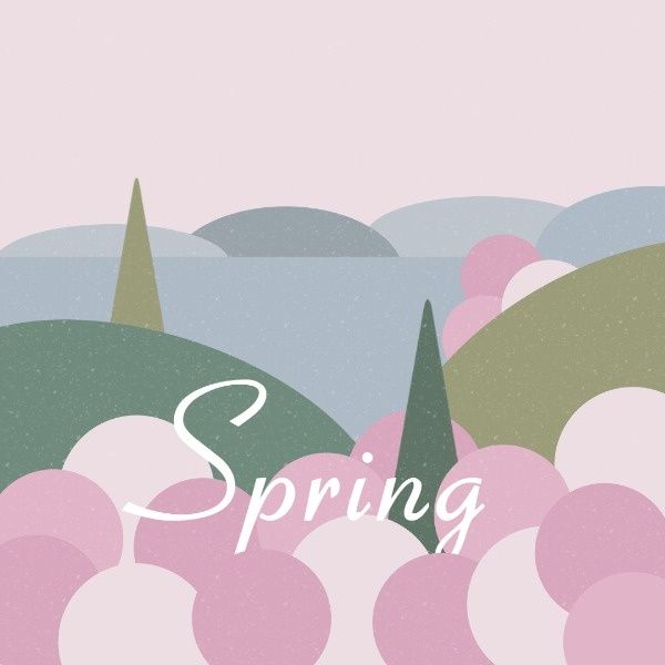 spring, season, all year round, Summer Landscape Instagram Post Template