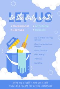 cleaning service, cleaner, dirty work, Cleaning Company Pinterest Post Template