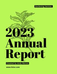 绿色简洁的花园服务年报 报告