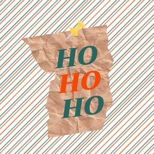 HO HO HO Christmas Background Instagram Post