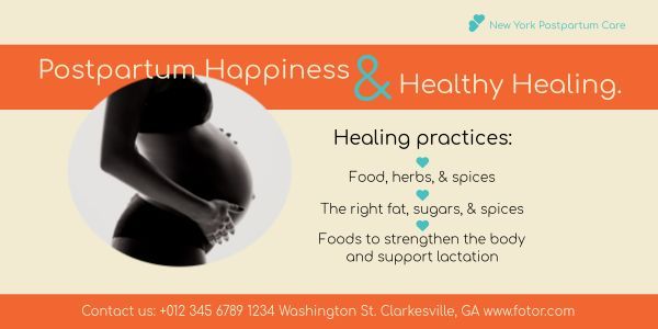 health center, recovery, medical, Postpartum Service Twitter Post Template