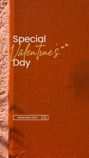 love, illustration, life, Brown Valentines Day Instagram Story Template