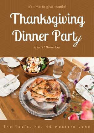 Thanksgiving Dinner Party Flyer