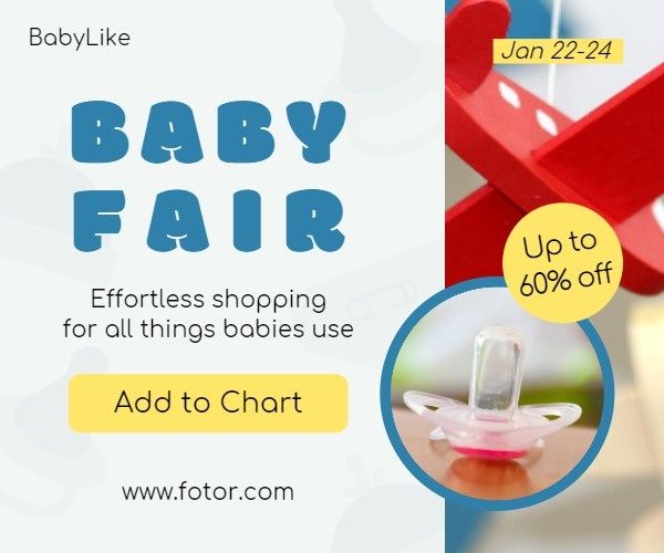 online store, sale, discount, Baby Stuff Banner Ads Medium Rectangle Template