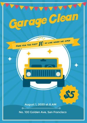 garage, off-road, game, Car Washing Poster Template