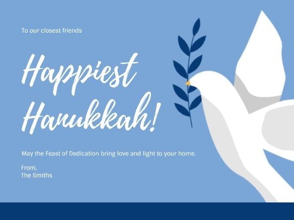 indian, light, celebration, Blue Happy Hanukkah Festival Card Template