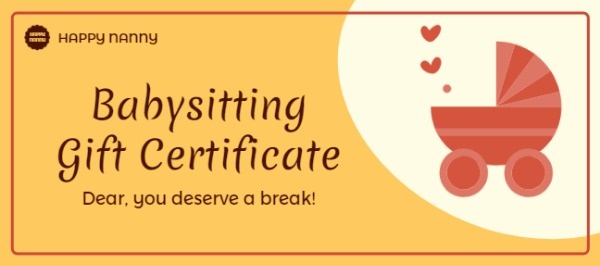 Babysitting Gift Certificate