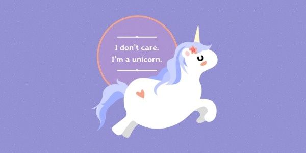 animal, care, quote, I'm A Unicorn Twitter Post Template