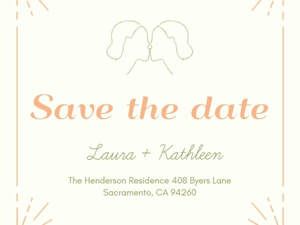 save the date, party, celebration, Simple LGBT Engagement Invitation Card Card Template