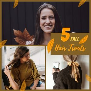 hairstyle, fashion, autumn, Hair Trends Instagram Post Template