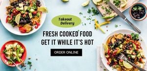 cooking, diet, life, Green Fresh Cooked Food Website Template