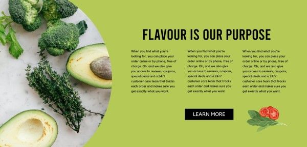 Green Fresh Cooked Food Website
