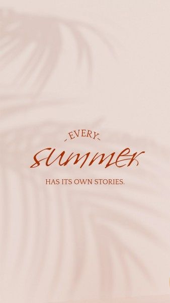 lifestyle, leaf, phone wallpaper, Pink Minimal Summer Quote Mobile Wallpaper Template