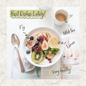best dishes lately, menu, share, White Breakfast Sharing Instagram Post (Square) Template