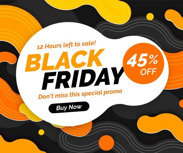Orange Black Friday Buy Now Facebook Post