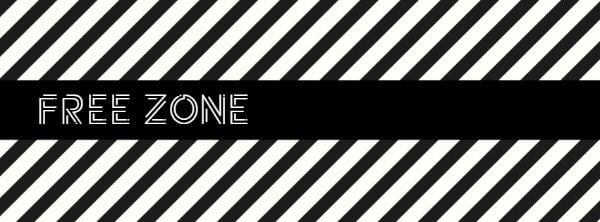 Black And White Stripe Banner Facebook Cover
