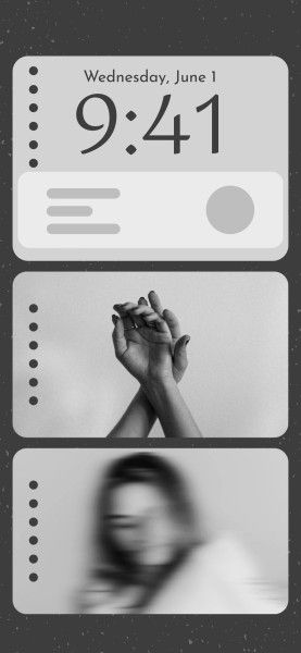 Black And White Modern Photo Collage Phone Wallpaper Template and Ideas for  Design | Fotor